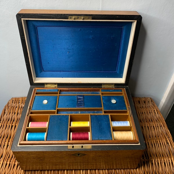 Antique Sewing / Work wooden box