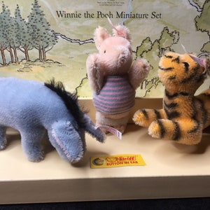 Vintage STEIFF Winnie the Pooh miniature set Limited Edition Collectors Club Eeyore Piglet and Tigger EAN 354205 image 9