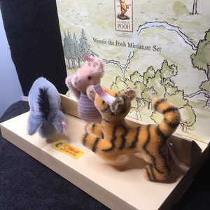 Vintage STEIFF Winnie the Pooh miniature set Limited Edition Collectors Club Eeyore Piglet and Tigger EAN 354205 image 5