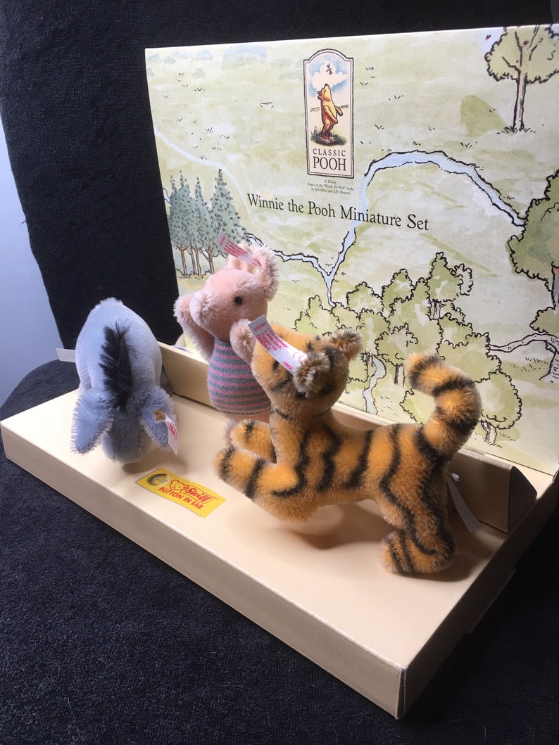 Vintage STEIFF Winnie the Pooh miniature set Limited Edition Collectors Club Eeyore Piglet and Tigger EAN 354205 image 5