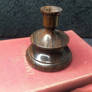 Vintage Hand turned wooden  candlestick / Candleholder
