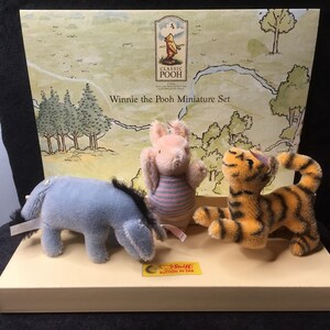 Vintage STEIFF Winnie the Pooh miniature set Limited Edition Collectors Club Eeyore Piglet and Tigger EAN 354205 image 4