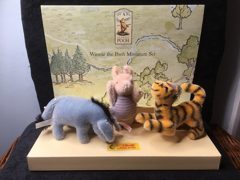 Vintage STEIFF Winnie the Pooh miniature set Limited Edition Collectors Club Eeyore Piglet and Tigger EAN 354205 image 4