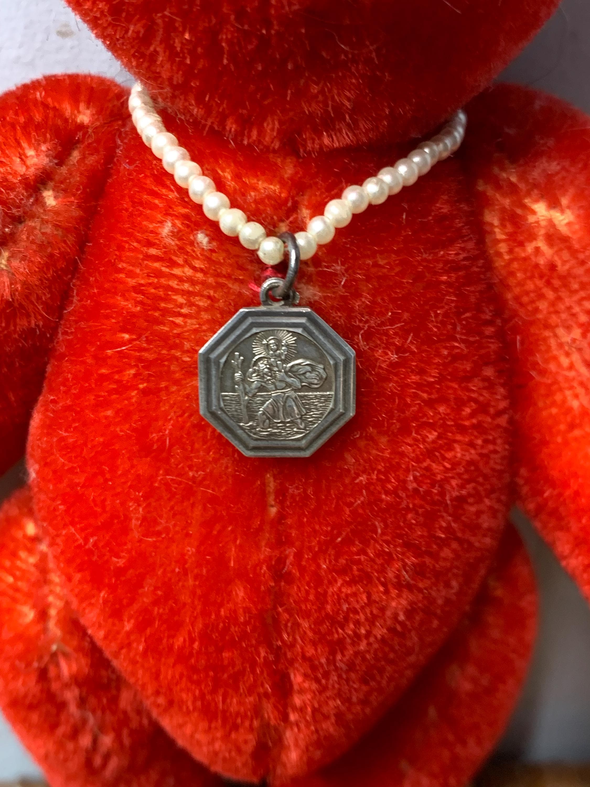Steiff 029226 Red Teddy Bear Miniature 1908 replica