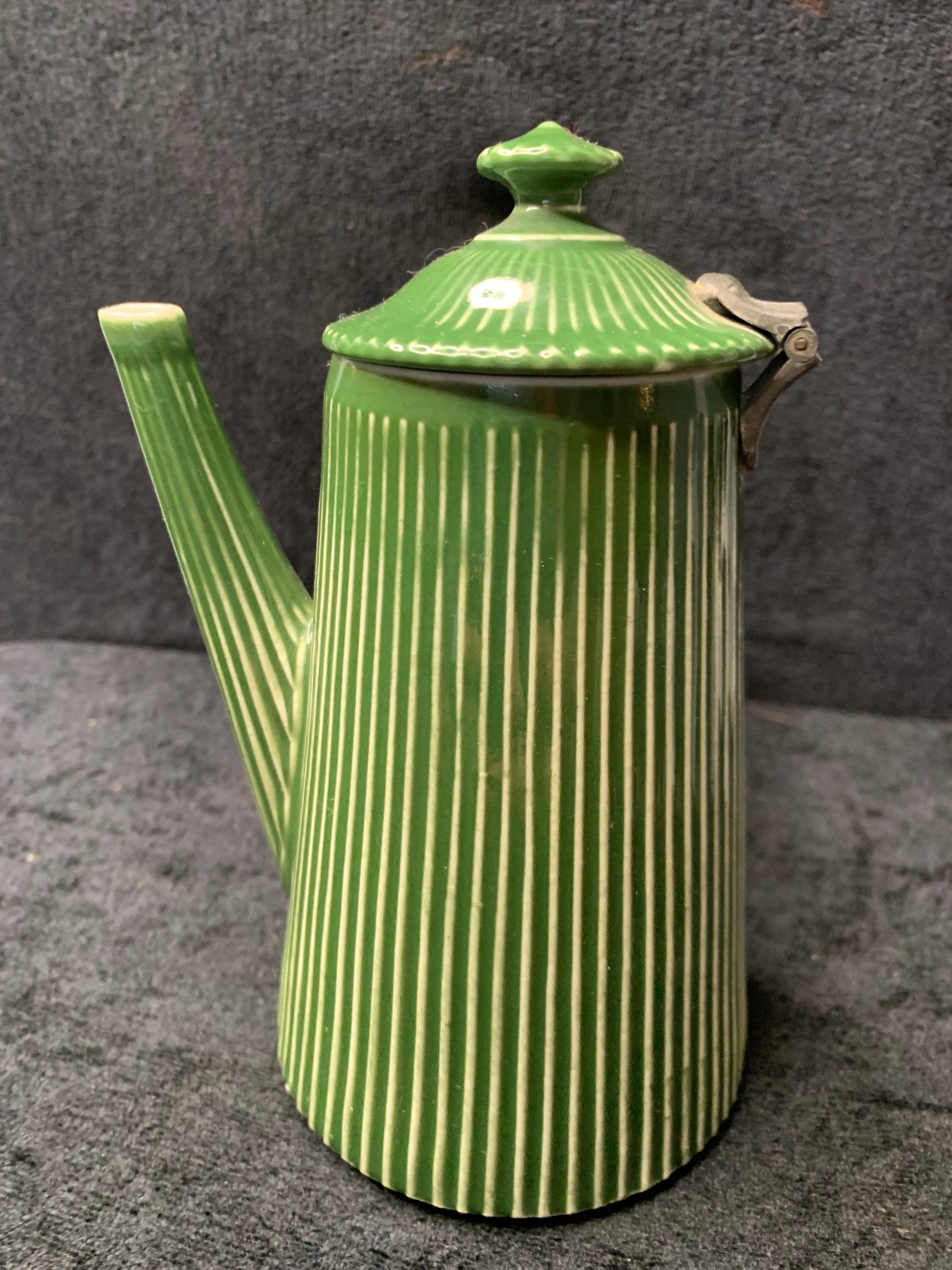 Rare Antique Albert Pillivuyt Porcelain Coffee Pot With Wooden Etsy