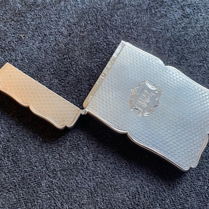 Rare Exquisite Antique Nathaniel Mills Sterling Silver Calling Card Case 1843