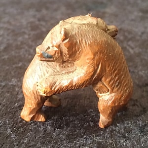 Rare Early Miniature Black Forest Wrestling Bears