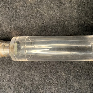 Antique cut glass Sterling silver lid Perfume / Dressing table bottle