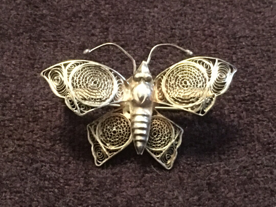 Broche Ancienne Période XIXéme en Argent filigrané - Catawiki