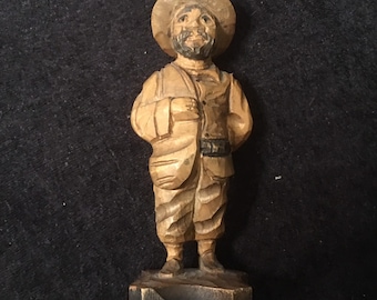 Vintage Black Forest Hand carved wooden Figure