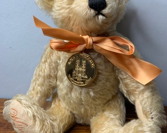 ❤STEIFF TEDDY ROSE REPLICA 1925 WITH CENTER SEAM 0171/41