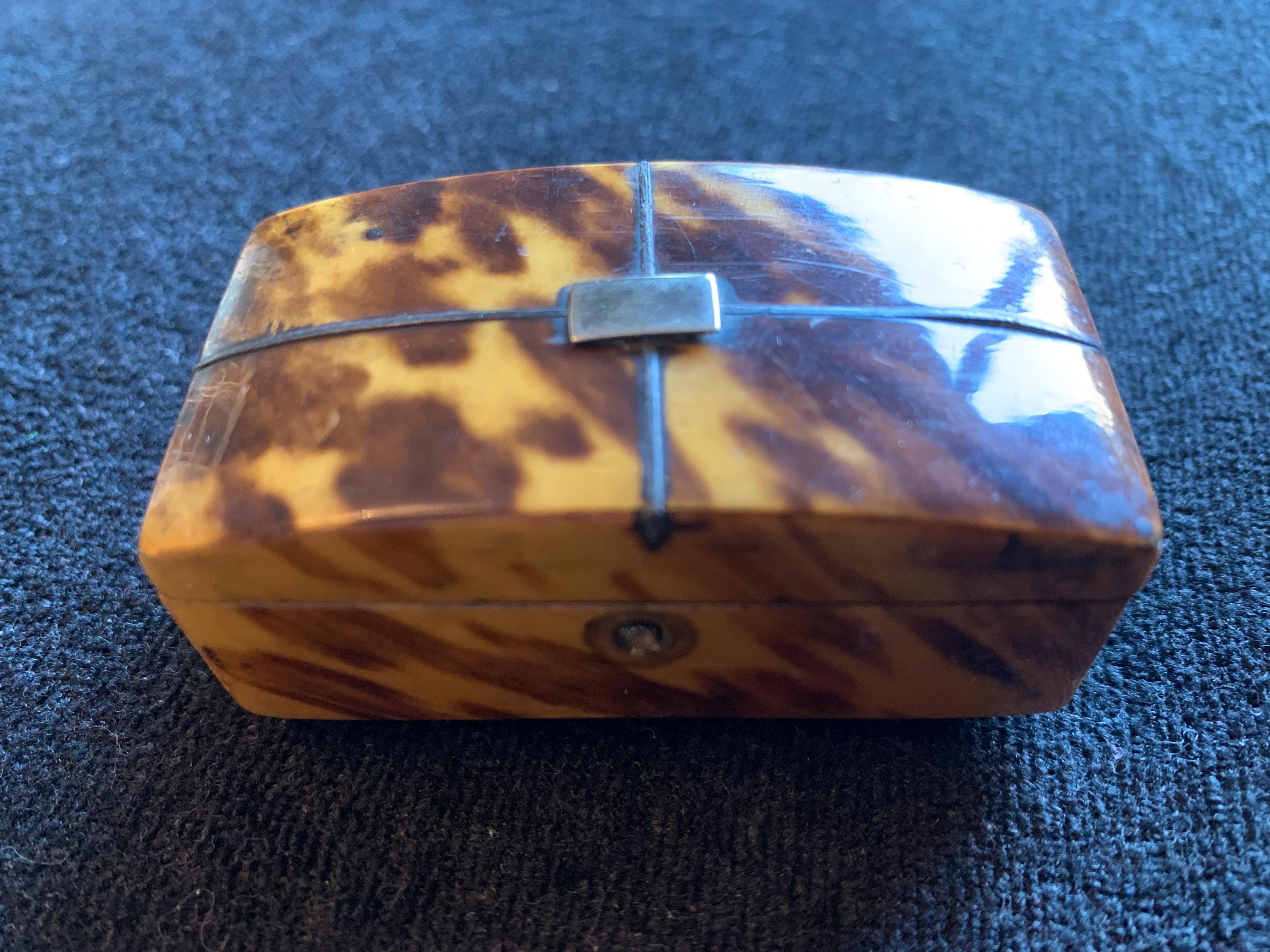 Tortoise Shell Snuff Box Two Antique Faux Tortoise Shell Snuff Boxes - Etsy