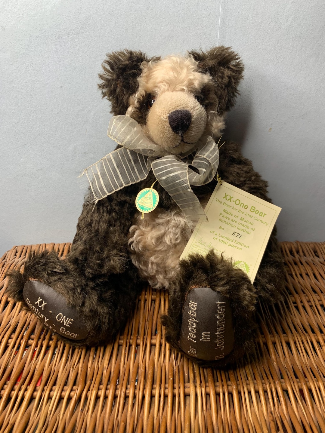 Hermann XX One Bear Century Teddy Bear With Original Tags