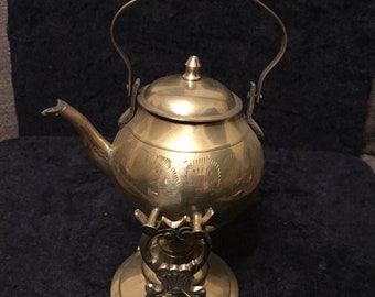 Vintage solide Messing Geist Wasserkocher oder Zigeuner