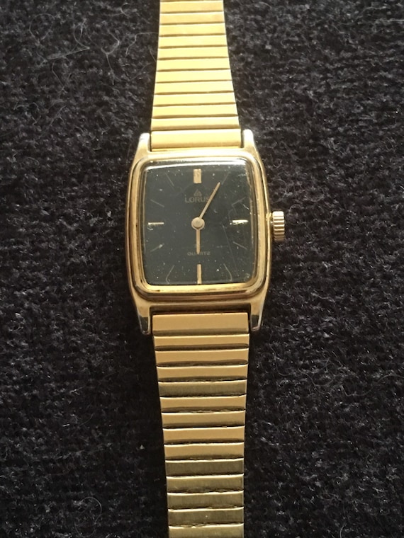 Vintage Lorus Ladies watch dress / cocktail gold … - image 1