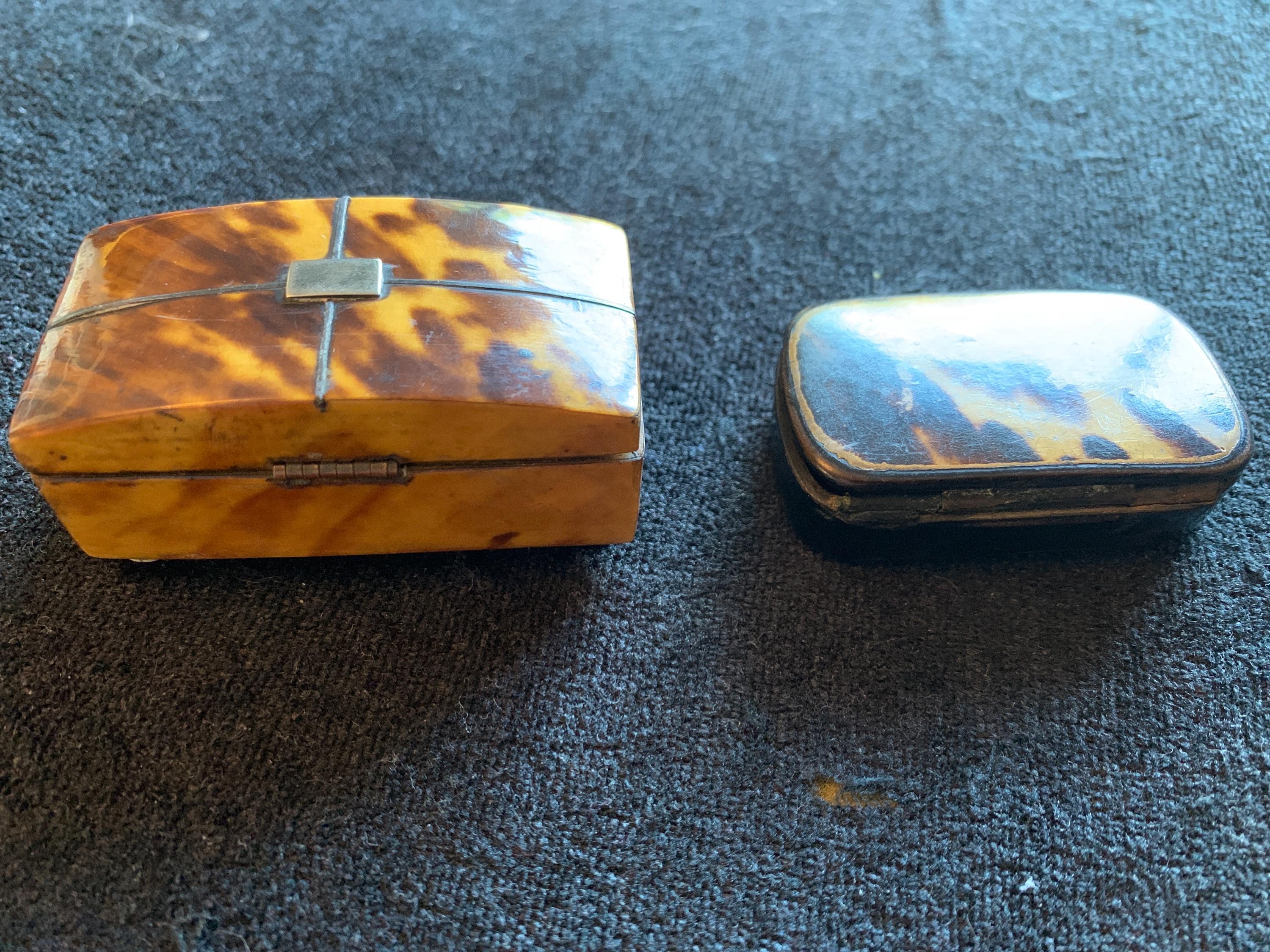 Tortoise Shell Snuff Box Two Antique Faux Tortoise Shell Snuff Boxes - Etsy