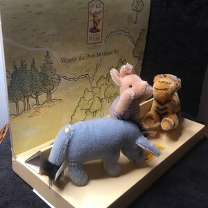 Vintage STEIFF Winnie the Pooh miniature set Limited Edition Collectors Club Eeyore Piglet and Tigger EAN 354205 image 6