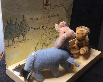 Vintage STEIFF Winnie the Pooh Miniature Set Limited Edition