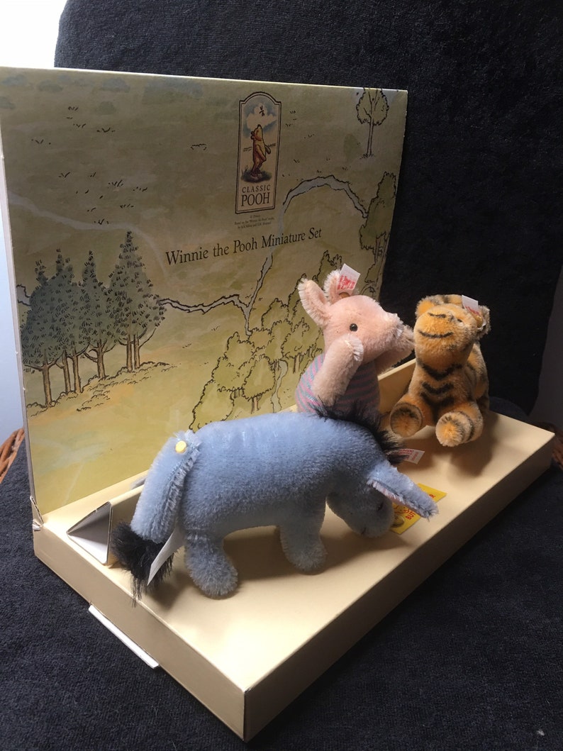 Vintage STEIFF Winnie the Pooh miniature set Limited Edition Collectors Club Eeyore Piglet and Tigger EAN 354205 image 6