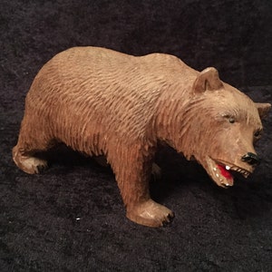 Antique Black Forest Bear with painted face