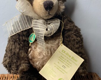 Hermann XX One Bear Century Teddy Bear With Original Tags Limited