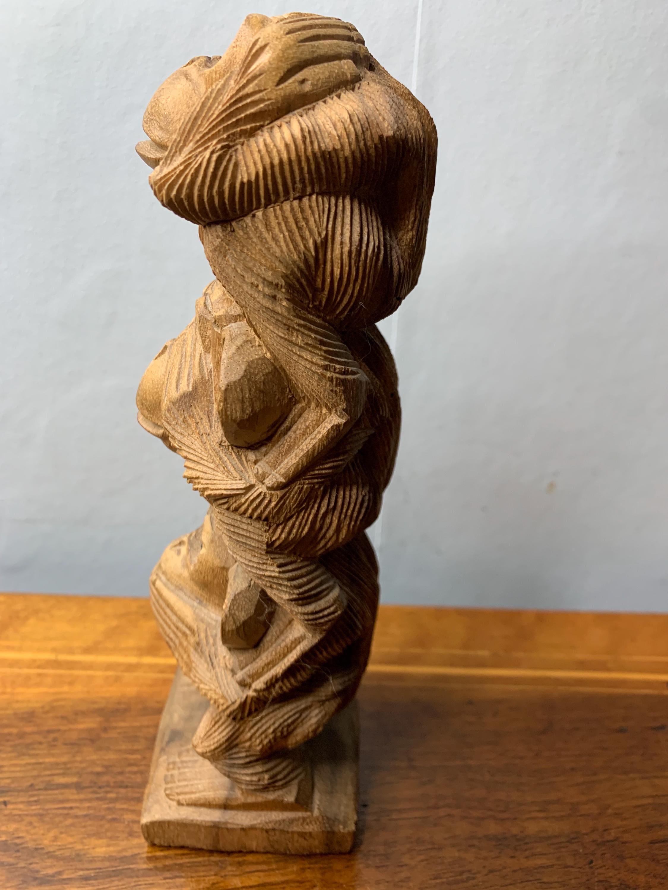 少し豊富な贈り物 Three Wooden Handcarved Vintage Wise Etsy - Monkeys その他