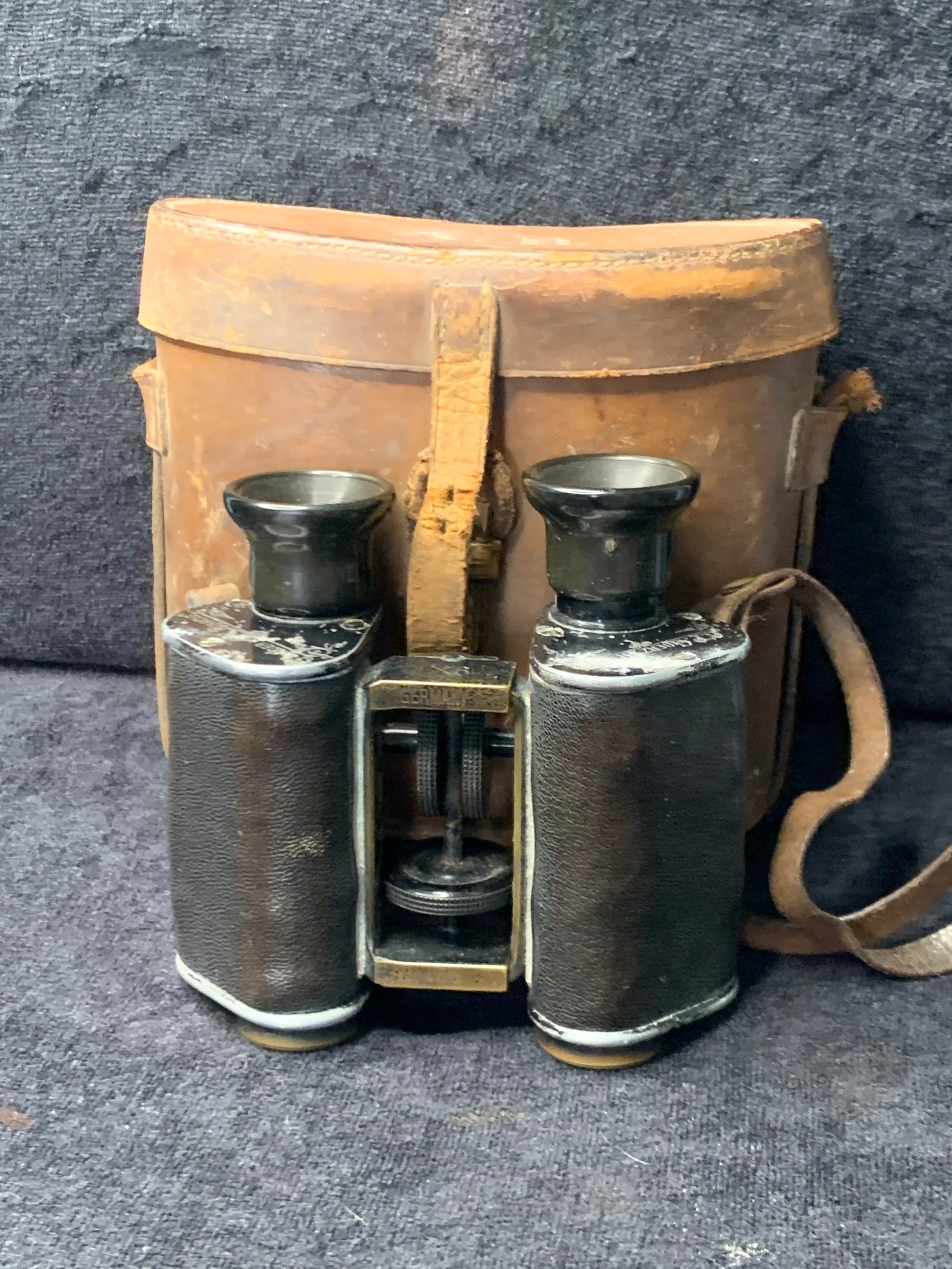Antique German Military C P Goerz Berlin 9 X Binoculars With 