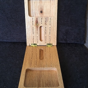Vintage Pine wood Cribbage board