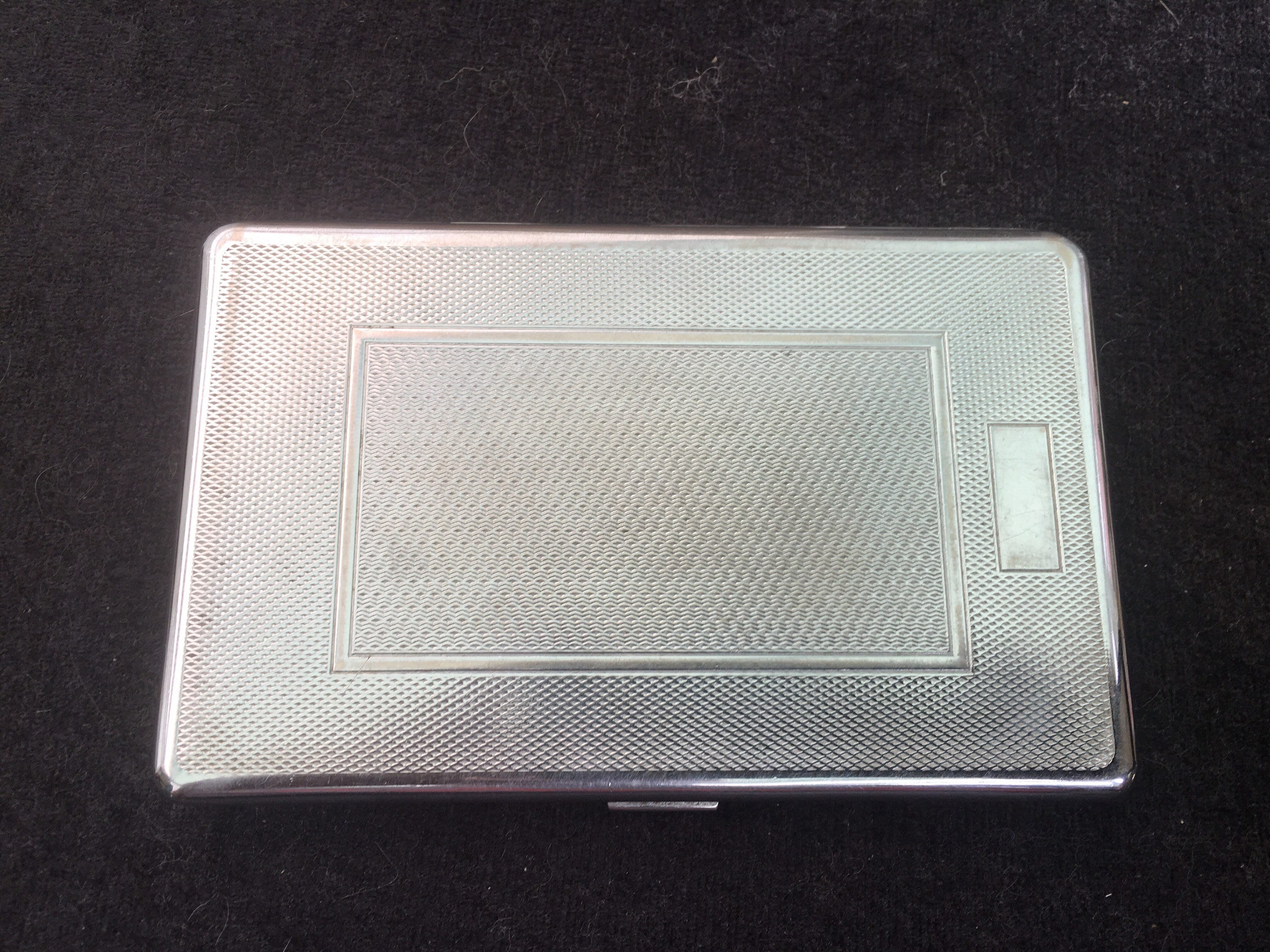 kincraft cigarette case Vintage Tin Box Holder Compact Rectangle Vanity Decor Made in England Silver Tone Metal Art Deco Vintage Kincraft cigarette case |