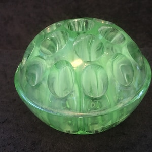 Vintage Große Glasblume Frosch seltene grüne Farbe