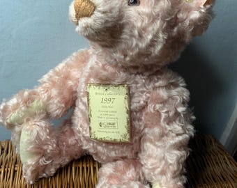 Steiff British UK Collectors Rose Teddy Bear 1997 Limited Edition