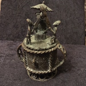 Very Rare Antique Bronze Koduo Ashanti Ghana Vessel