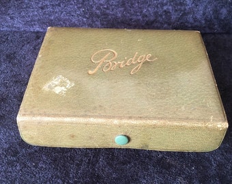 Vintage Bridge baraja gemela de cartas de juego en caja en su caja original