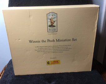 Vintage STEIFF Winnie the Pooh Miniature Set Limited Edition