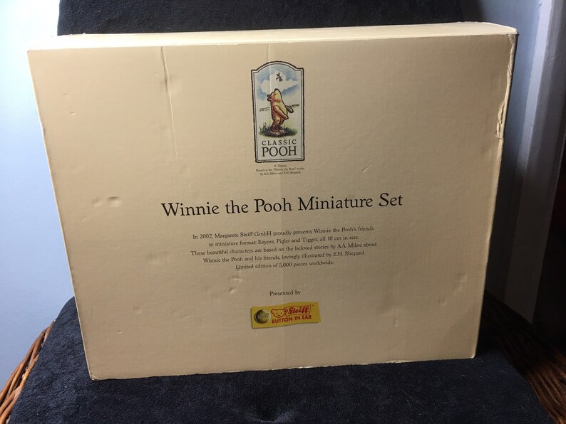 Vintage STEIFF Winnie the Pooh miniature set Limited Edition Collectors Club Eeyore Piglet and Tigger EAN 354205 image 7