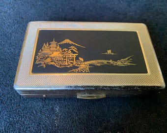 Vintage Japanese Cigarette Case With Music Box, Ashtray, and Lighter, Known  as a Smocker's Companion
