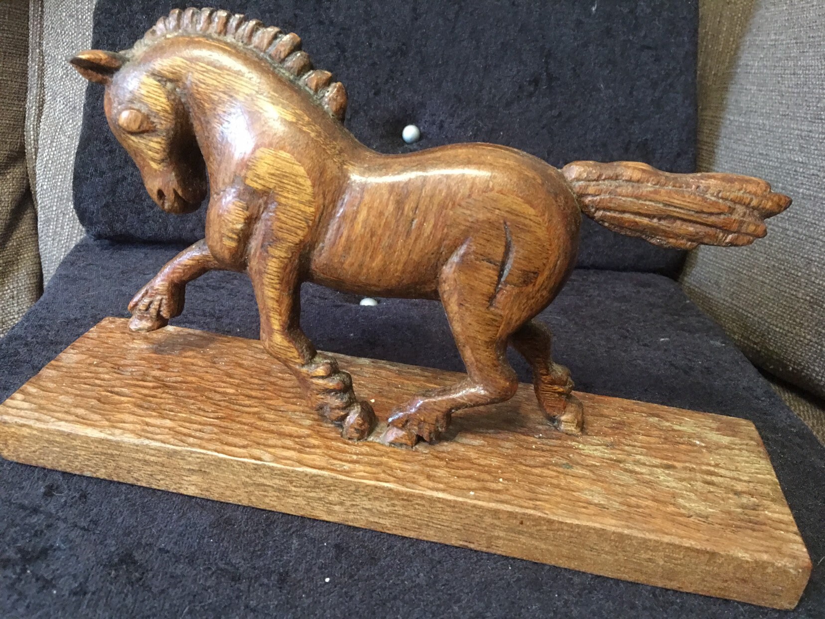 Running Horse Wood Carving