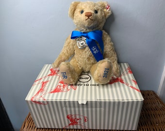 美品】Steiff Platinum Paper Teddy bear Original Teddy bear, 29 cm
