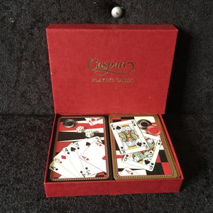 Vintage Caspari twin deck of playing cards boxed