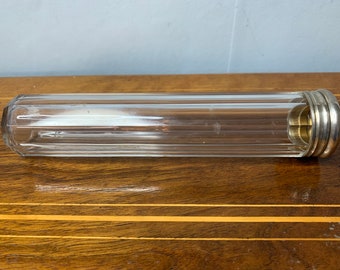 Antique  Sterling silver lid Perfume / Dressing Vanity table bottle by Robert Proctor Bristow and Co 1908
