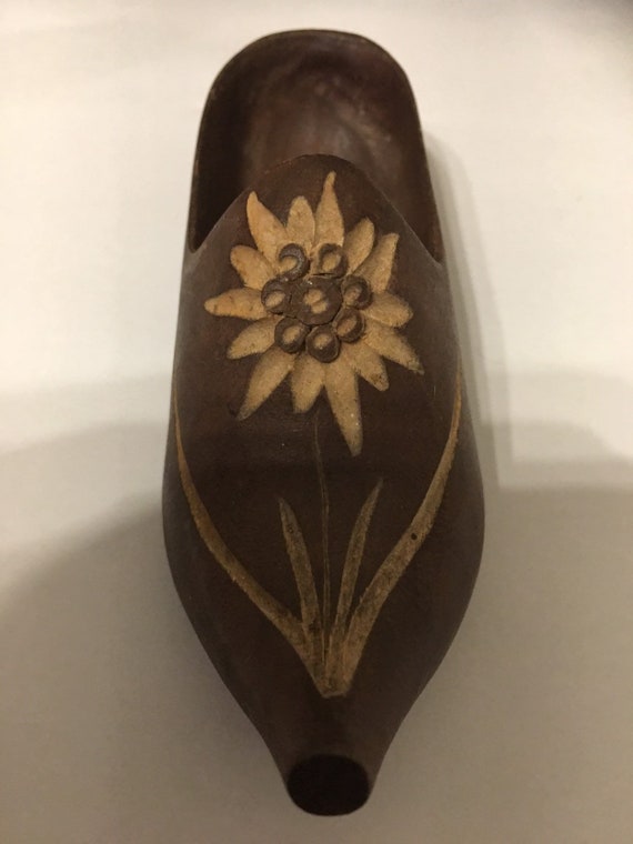 Early Antique Black Forest Hand Carved Wooden Elf Shoe - Etsy