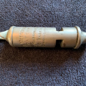 Vintage the Metropolitan Police Whistle made in England by J Hudson and Co