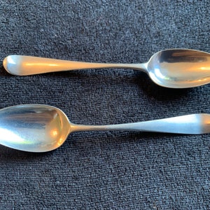 Very Rare pair of Sterling Silver Teaspoons by Hester Bateman 1773