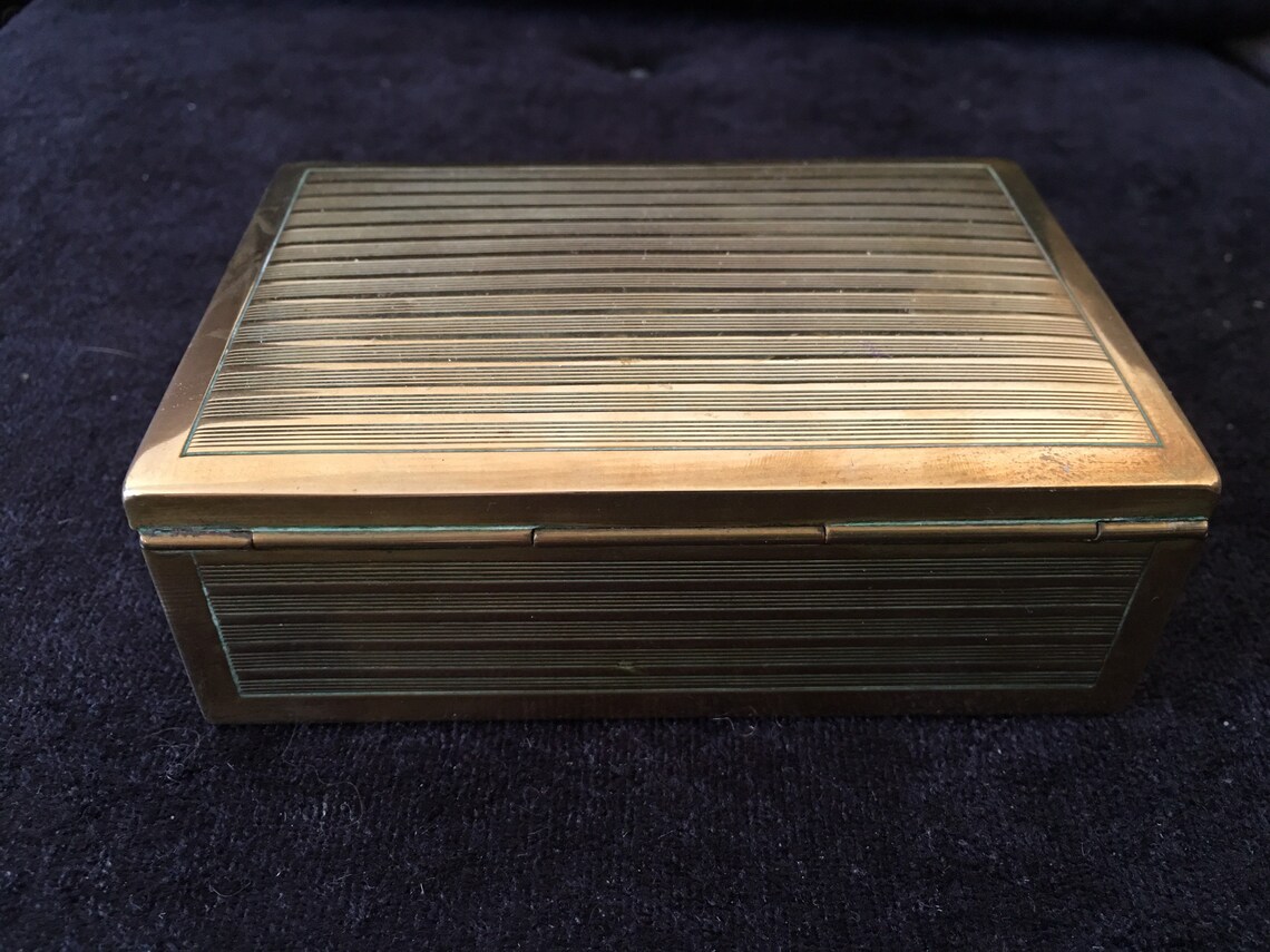 Vintage State Express Brass Cigarette Box  Etsy