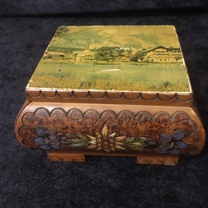 Boite à bijoux vintage forêt noire Seefeld Tirol souvenir