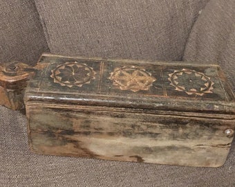 Rare Antique Indian Hardwood Hand carved Spice Box