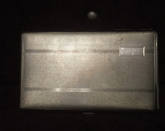 polo cigarette case and lighter Vintage Polo Silver Plated Cigarette Case