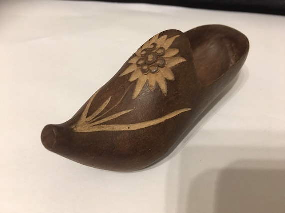 Early Antique Black Forest Hand Carved Wooden Elf Shoe - Etsy