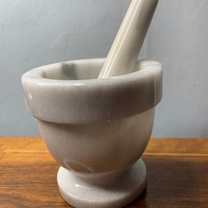 Vintage Marble Motar and Pestle