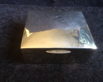 Vintage Sterling Silver Cigarette box by A and J Zimmerman Ltd